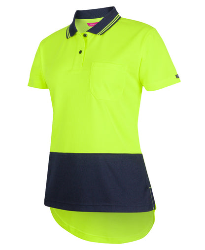 JB's Hi Vis Ladies Drop Tail Polo Short Sleeve (JBS6HDS1)