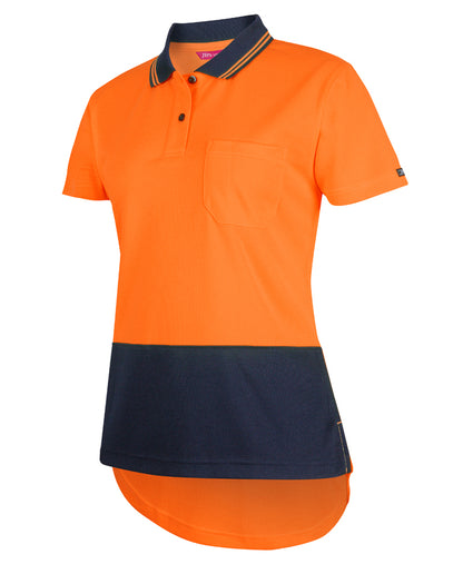 JB's Hi Vis Ladies Drop Tail Polo Short Sleeve (JBS6HDS1)