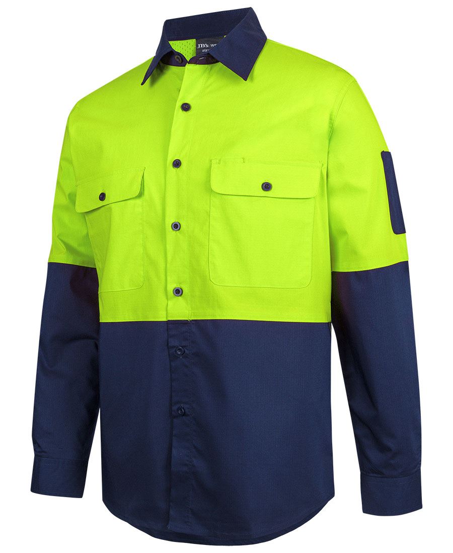 JB's Hi Vis Class F Ripstop Work Shirt Long Sleeve (JBS6HRFL)