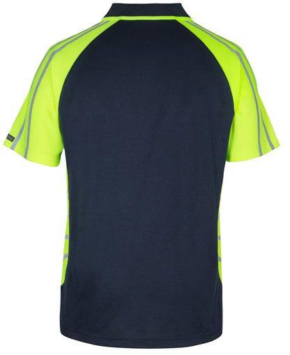 JB's Hi Vis Street Spider Polo with Reflective Stripe Short Sleeve (JBS6HSSR)