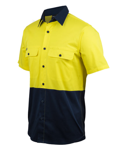 JB's Hi Vis Stretch Work Shirt Short Sleeve (JBS6HSWS)