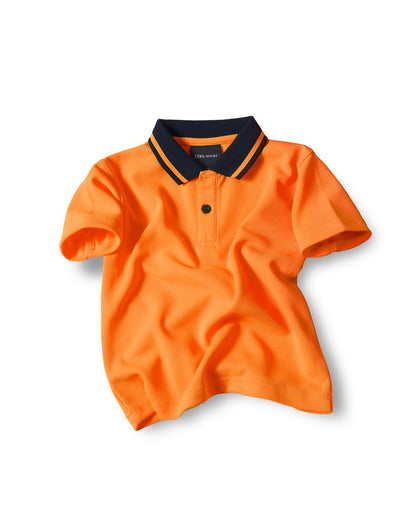 JB's Kids Hi Vis Non Cuff Traditional Polo Short Sleeve (JBS6HVNCK)