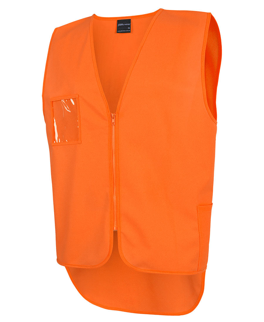 JB's Hi Vis Zip Drop Tail Safety Vest (JBS6HVSW)