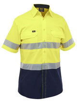 Bisley X Airflow Hi Vis Taped Stretch Ripstop Shirt Short Sleeve (BISBS1491T)