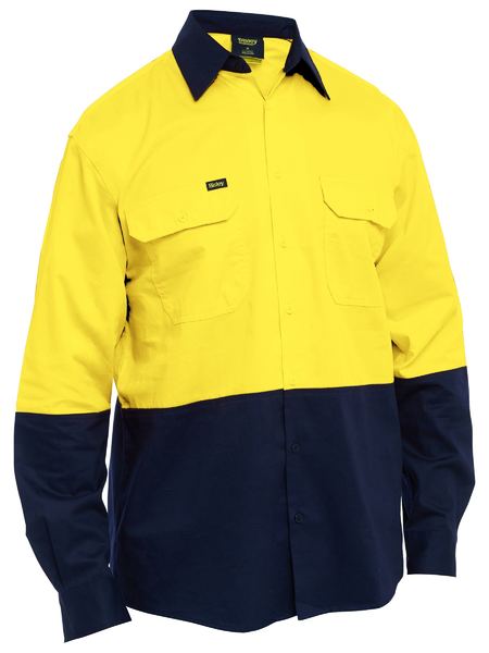 Bisley Hi Vis Cool Lightweight Drill Shirt Long Sleeve (BISBS6695)