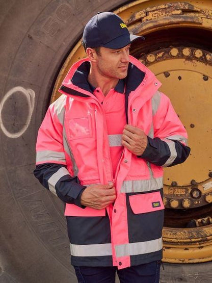 Bisley Hi Vis Taped 5 in 1 Rain Jacket (BISBK6975)