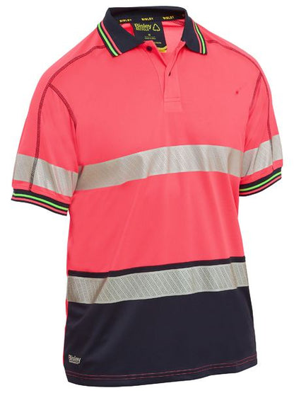 Bisley Hi Vis Taped Polyester Mesh Polo Short Sleeve (BISBK1219T)