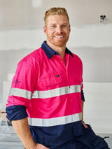 Bisley Hi Vis Taped Cool Lightweight Shirt Long Sleeve (BISBS6896)