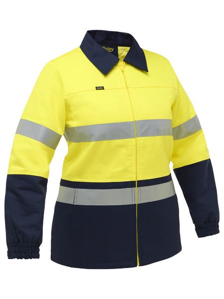 Bisley Ladies Hi Vis Drill Jacket Taped (BISBKL6710T)