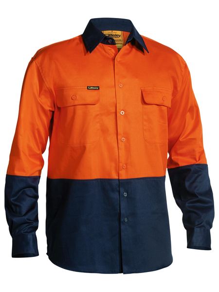 Bisley Hi Vis Drill Shirt Long Sleeve (BISBS6267)