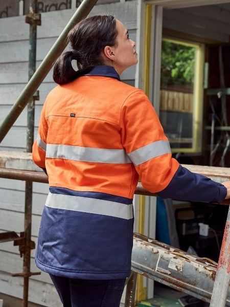 Bisley Ladies Hi Vis Drill Jacket Taped (BISBKL6710T)