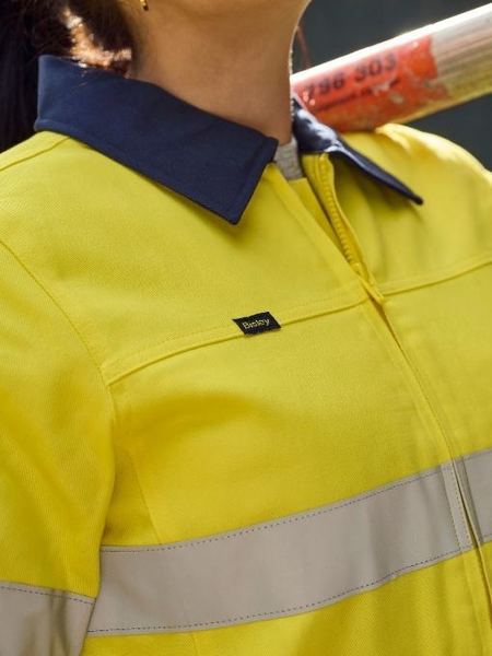 Bisley Ladies Hi Vis Drill Jacket Taped (BISBKL6710T)