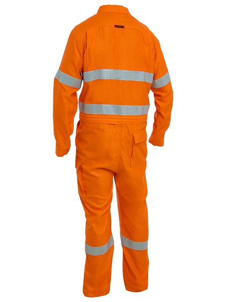 Bisley Hi Vis Apex 160/185 Taped FR Ripstop Vented Coverall with Waist Zip Opening (BISBC8479T)