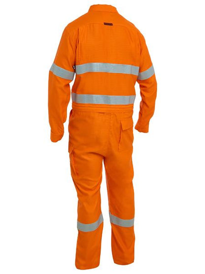 Bisley Hi Vis Apex 160/185 Taped FR Ripstop Vented Coverall with Waist Zip Opening (BISBC8479T)