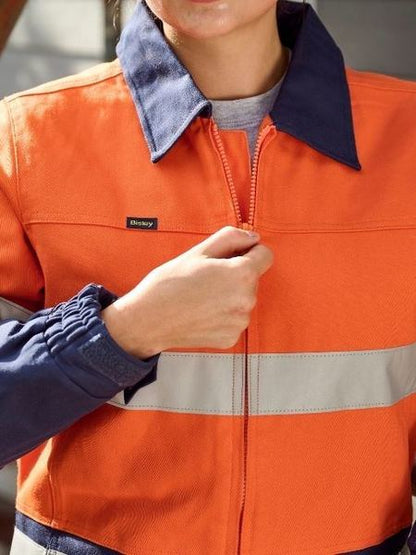 Bisley Ladies Hi Vis Drill Jacket Taped (BISBKL6710T)