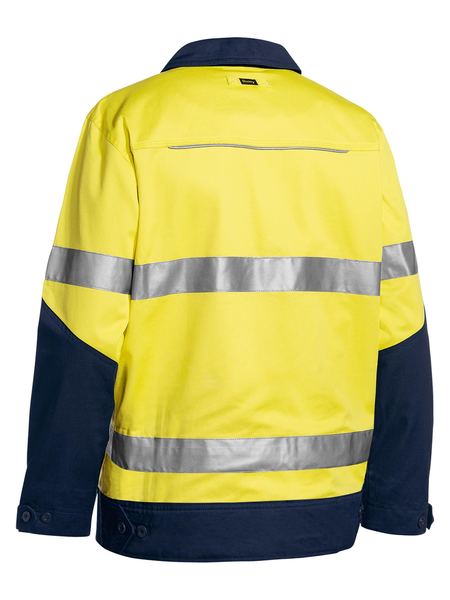 Bisley Hi Vis Taped Drill Jacket with Liquid Repellent Finish (BISBJ6917T)