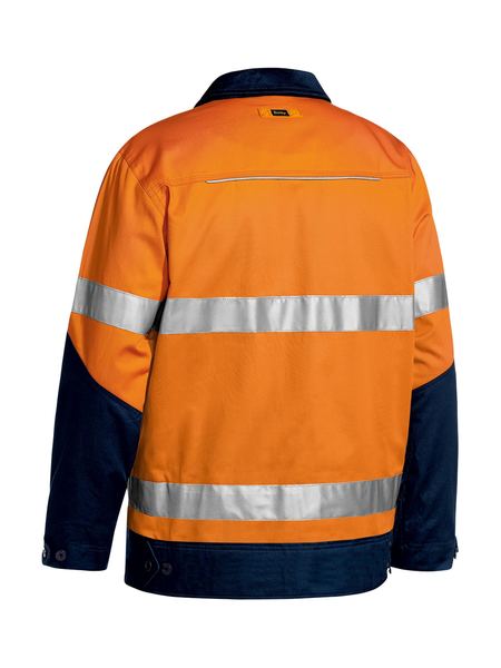 Bisley Hi Vis Taped Drill Jacket with Liquid Repellent Finish (BISBJ6917T)