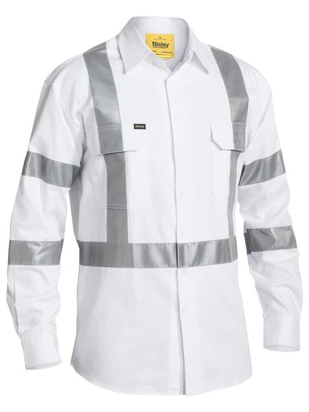 Bisley Taped Night Cotton Drill Shirt Long Sleeve (BISBS6807T)