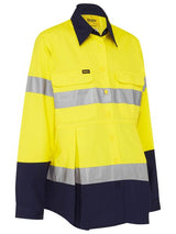 Bisley Hi Vis Ladies Tapered Maternity Drill Shirt Long Sleeve (BISBLM6456T) - Best Buy Trade Supplies