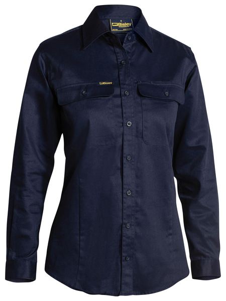 Bisley Ladies Drill Shirt Long Sleeve (BISBL6339)