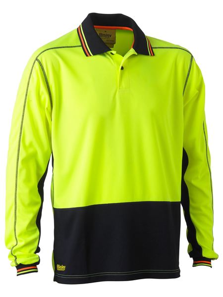 Bisley Hi Vis Polyester Mesh Polo Long Sleeve (BISBK6219)