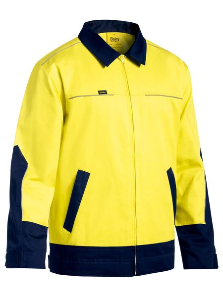 Bisley Hi Vis Drill Jacket with Liquid Repellent Finish (BISBJ6917)