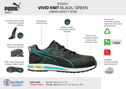 PUMA Vivid Knit Black/Green (PUM643057)