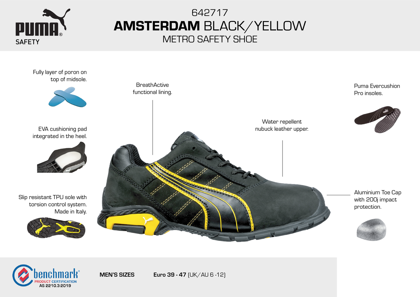 PUMA Amsterdam Black/Yellow