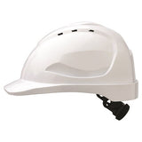 Vented Hard Hat Ratchet Harness V9 - White (PROHHV9R)