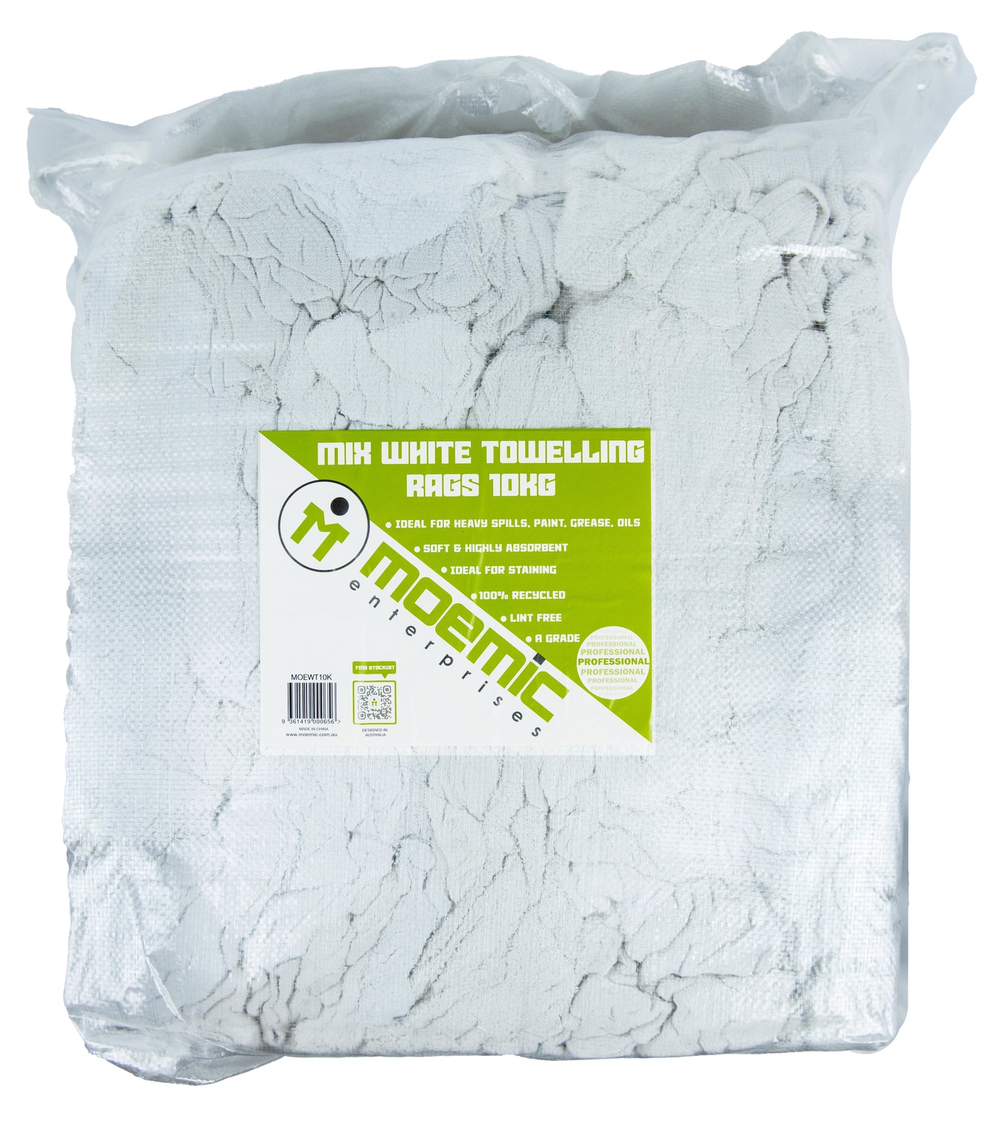 Moemic Mixed White Towel Cotton Rags 10kg