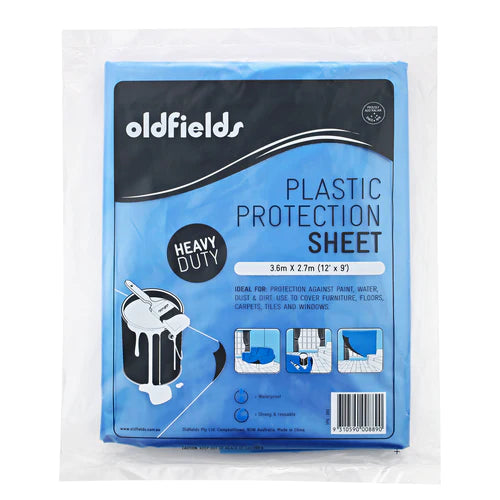 Oldfields Heavy Duty Blue Plastic Protection Sheet 3.66m x 2.7m (OLD889)