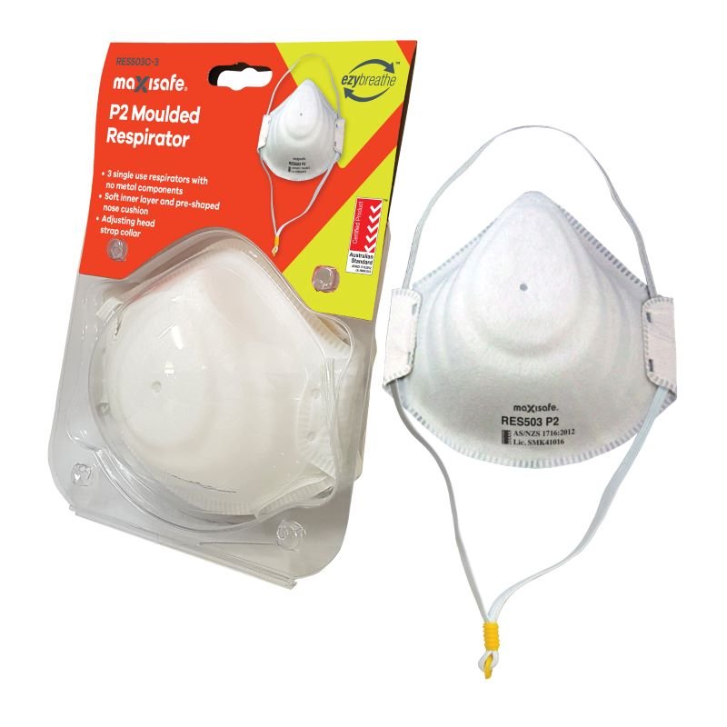 Maxisafe Moulded P2 Respirator 3pk (MAXRES503C-3)