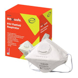Maxisafe P2 Horizontal Flat Fold Respirator with Valve 20pk (MAXRES508)