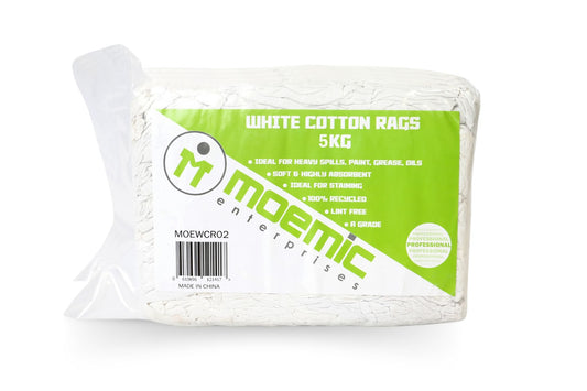 Moemic Premium White Cotton Rags