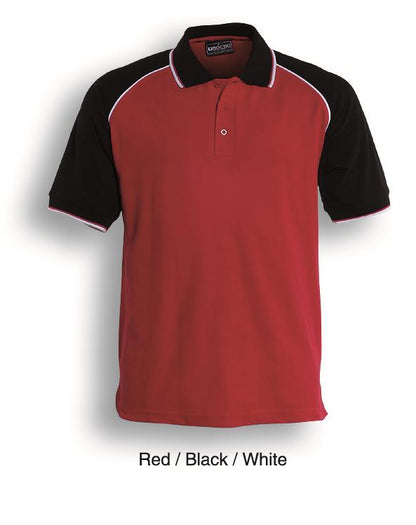 Bocini Unisex Three Tone Polo Short Sleeve (BOCCP0360)