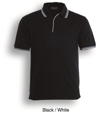 Bocini Unisex Double Striped Polo Short Sleeve (BOCCP0422)