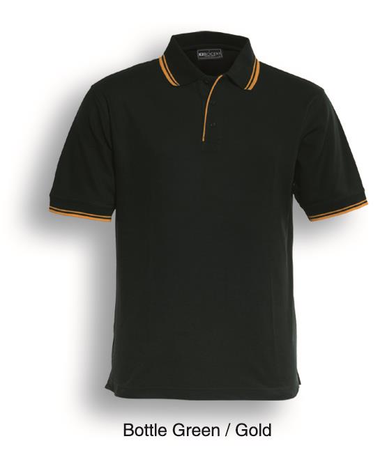 Bocini Unisex Double Striped Polo Short Sleeve (BOCCP0422)