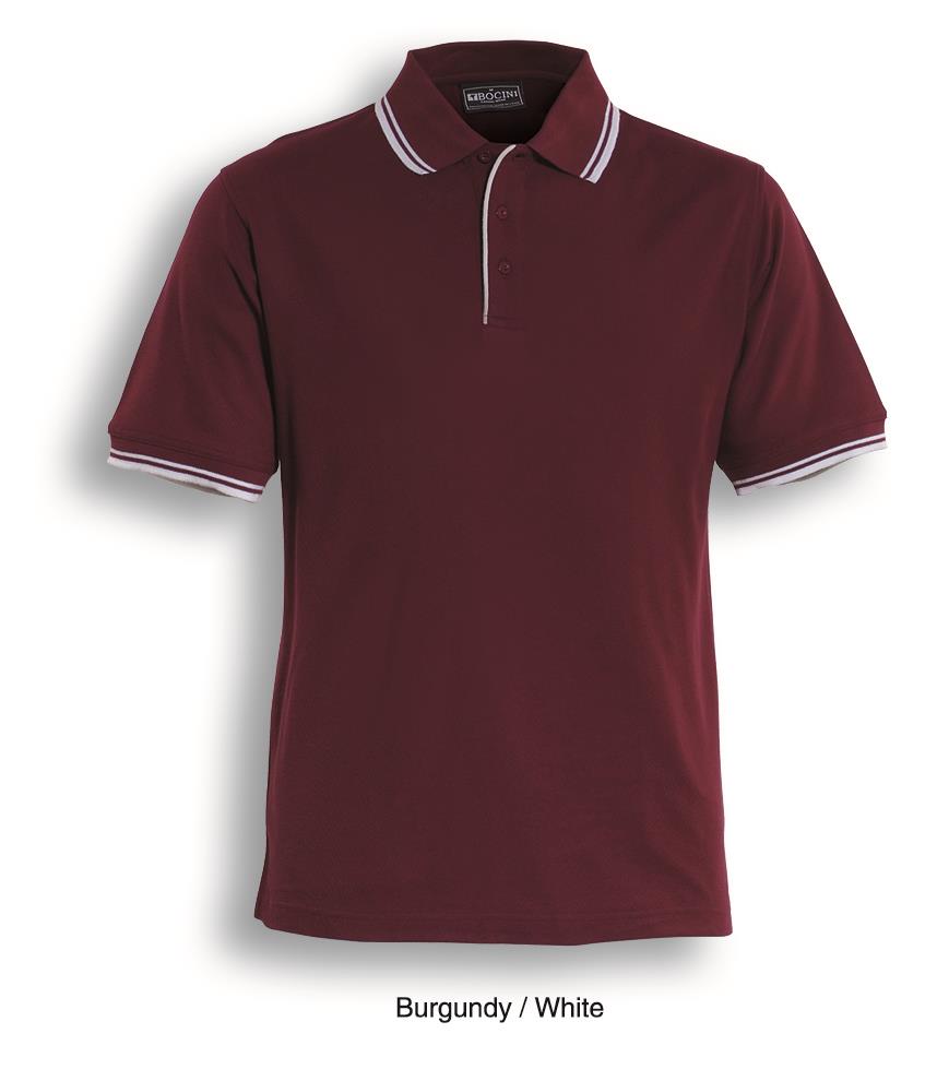 Bocini Unisex Double Striped Polo Short Sleeve (BOCCP0422)