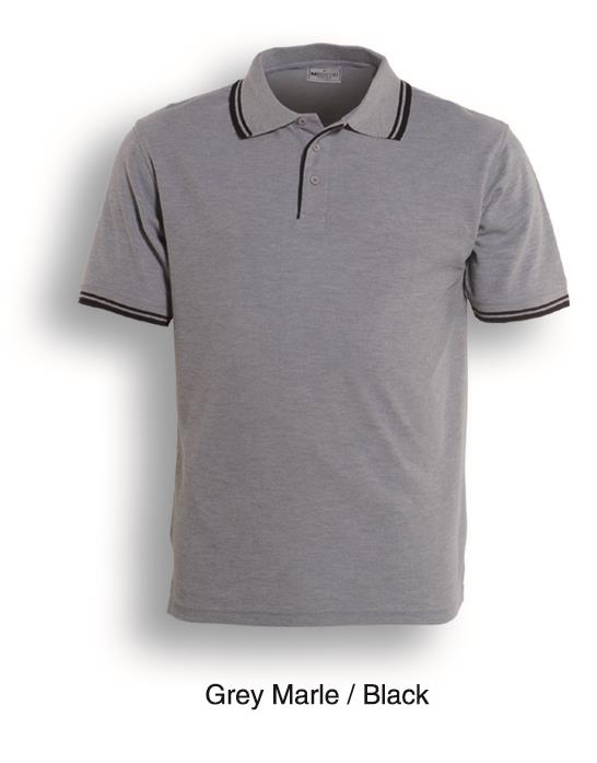 Bocini Unisex Double Striped Polo Short Sleeve (BOCCP0422)