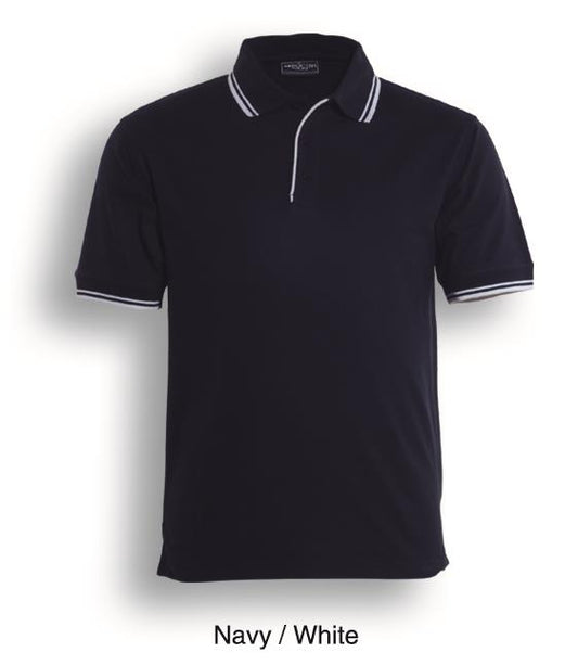 Bocini Unisex Double Striped Polo Short Sleeve (BOCCP0422)