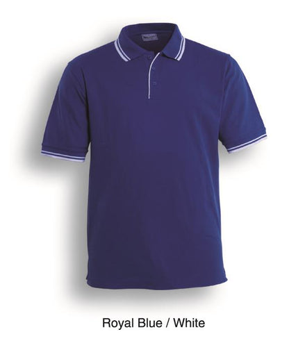 Bocini Unisex Double Striped Polo Short Sleeve (BOCCP0422)
