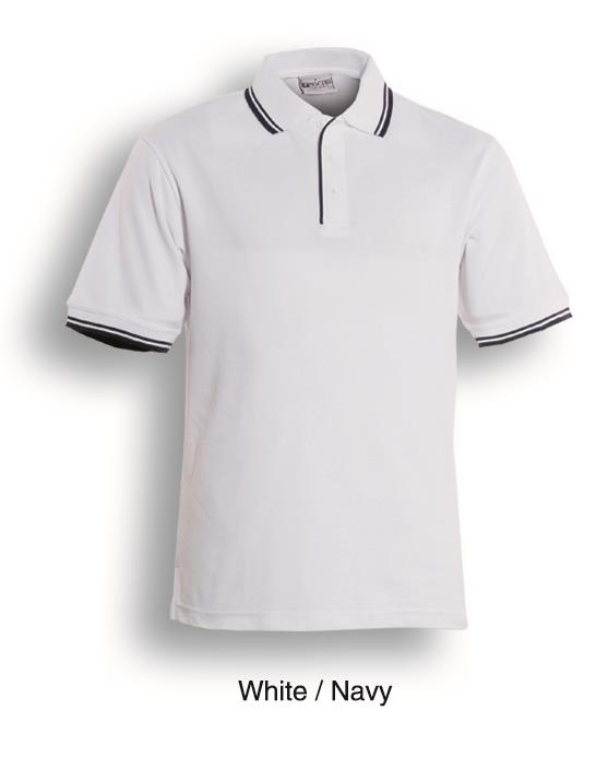Bocini Unisex Double Striped Polo Short Sleeve (BOCCP0422)