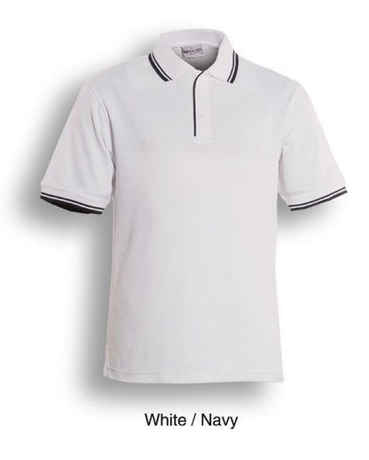 Bocini Unisex Double Striped Polo Short Sleeve (BOCCP0422)