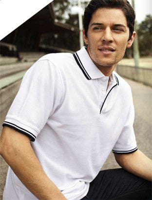 Bocini Unisex Double Striped Polo Short Sleeve (BOCCP0422)
