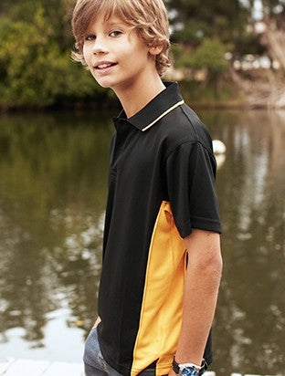 Bocini Kids Breezeway Panel Polo Short Sleeve (BOCCP0530)