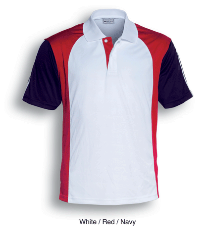 Bocini Unisex Breezeway Three Tone Polo Short Sleeve (BOCCP0670)