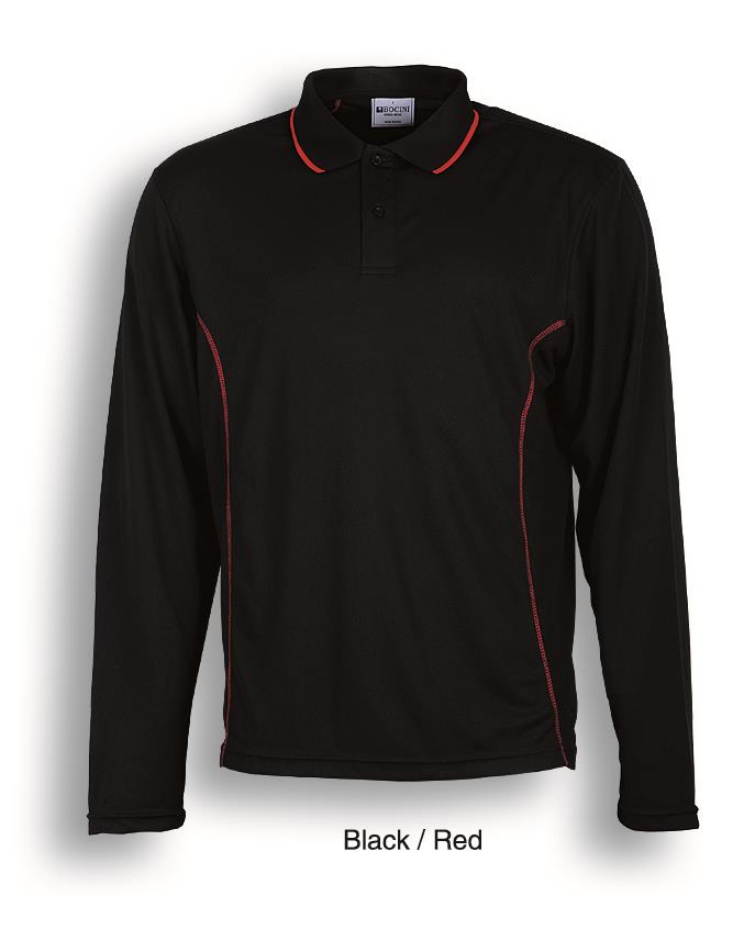 Bocini Unisex Stitch Feature Essentials Polo Long Sleeve (BOCCP0912)