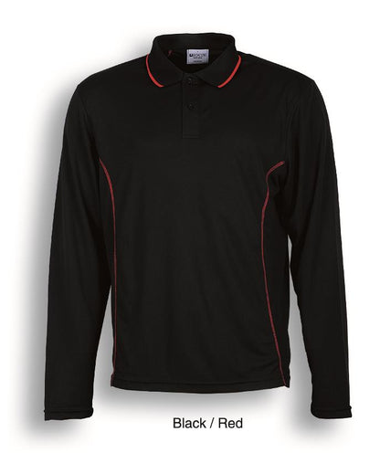 Bocini Unisex Stitch Feature Essentials Polo Long Sleeve (BOCCP0912)