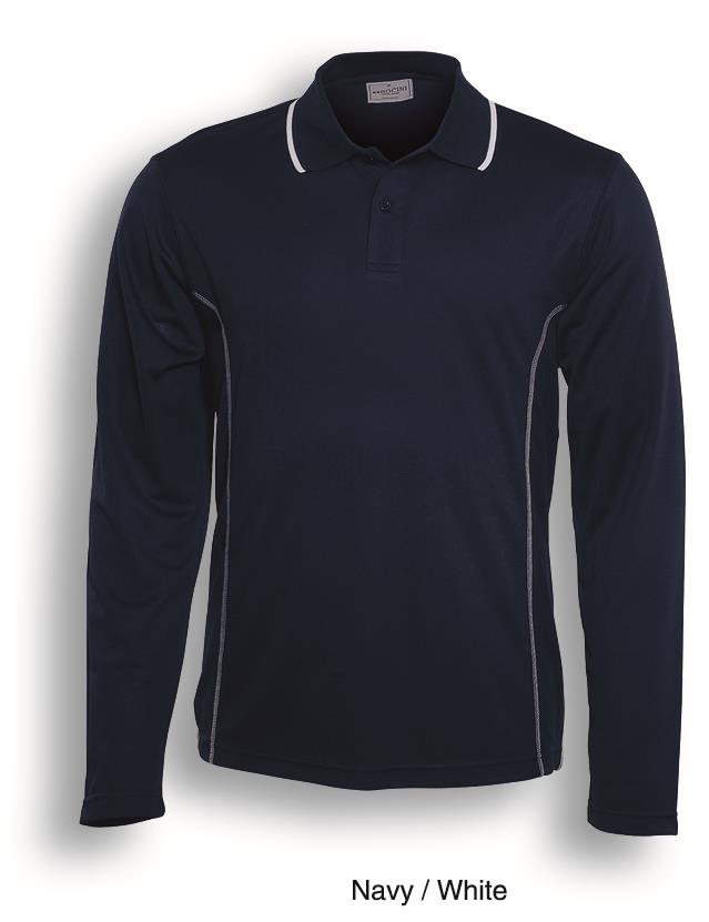 Bocini Unisex Stitch Feature Essentials Polo Long Sleeve (BOCCP0912)