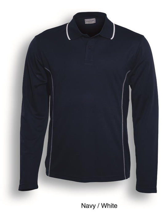 Bocini Unisex Stitch Feature Essentials Polo Long Sleeve (BOCCP0912)